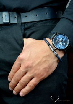 Bransoletka męska Tommy Hilfiger 'Granatowa TH z logiem' Bransoletka męska Tommy Hilfiger ✓Biżuteria męska w Sklepie z Biżuterią zegarki-diament (3).JPG