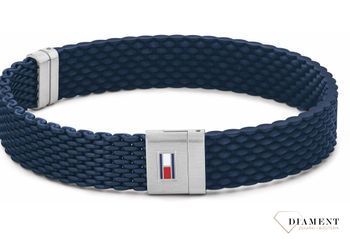 Bransoletka męska Tommy Hilfiger 2790239S. Stylowa oraz modna męska bransoletka w kolorze granatowym z modnym zapięciem na magnes. Bransoletka męska świetnie ozdobi każdą stylizację..jpg