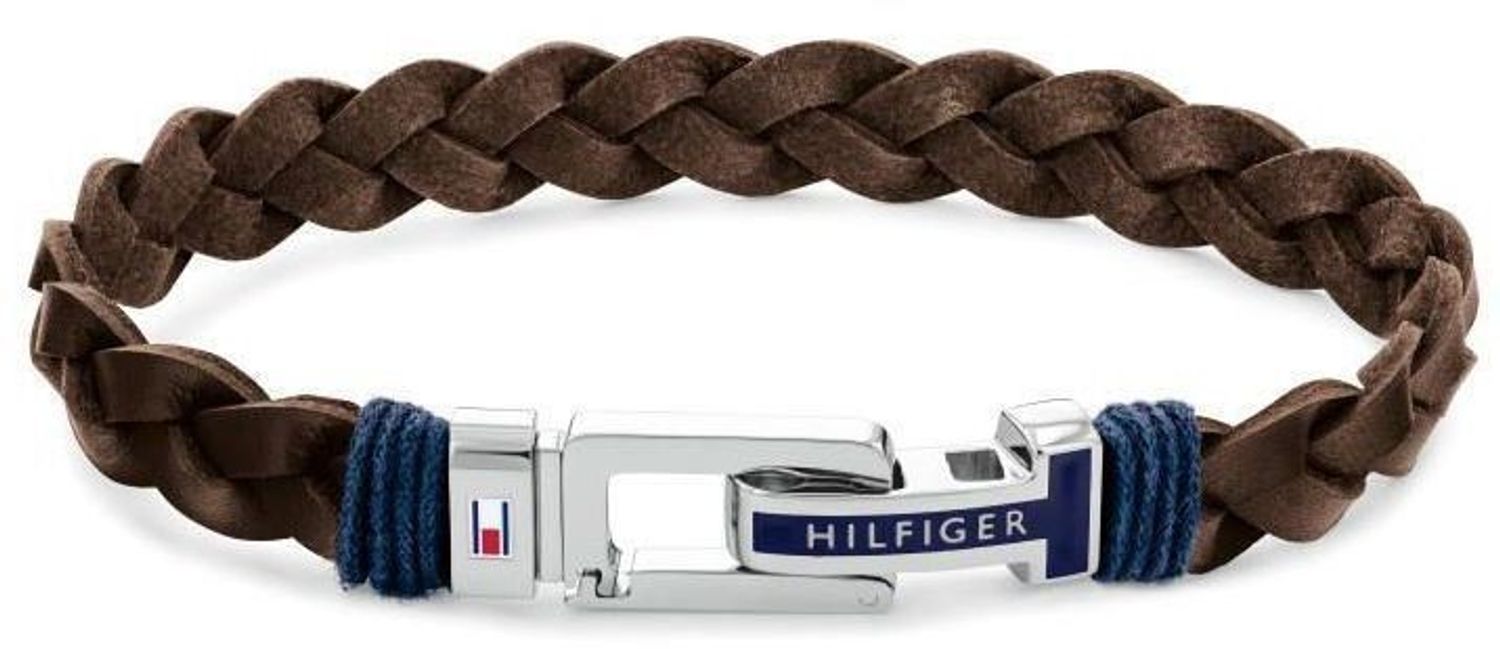 Bransoletka skórzana TOMMY HILFIGER 2790309 Bransoletka męska Tommy Hilfiger została wykonana z wysokiej jakości skóry i stali szlachetnej. Bransoletka została głównie utrzymana w czarnej kolorystyce..jpg