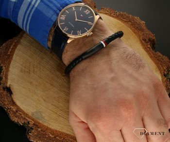 Bransoletka męska Tommy Hilfiger czarna 2790403  Bransoletka świetnie będzie się prezentować z ulubionym zegarkiem. Wygodne i szybkie zapięcie.  Bransoletka będzie świetnym pomysłem na prezent. Bransoletka męska Tommy Hilfiger.jpg