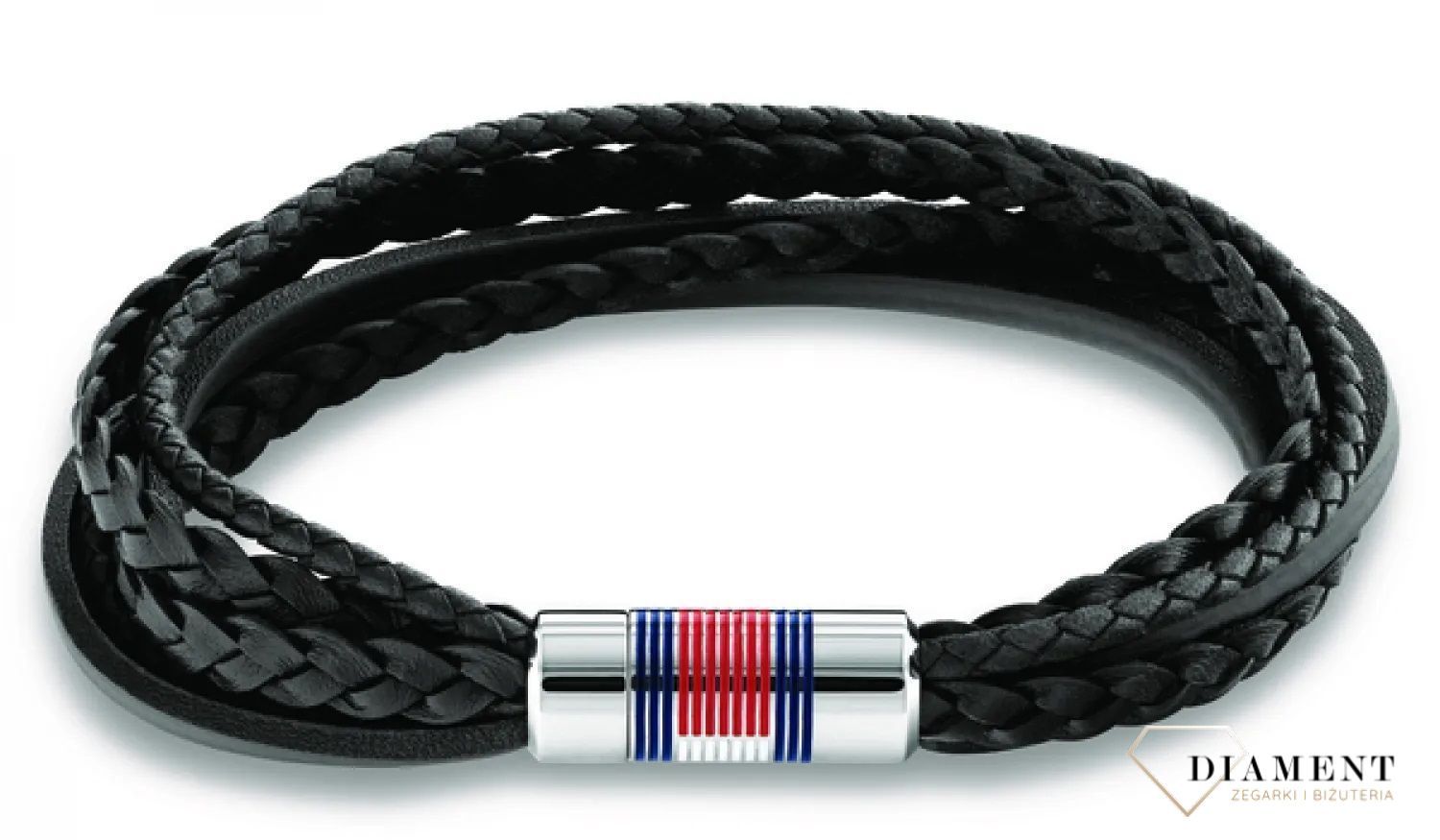 1 Bransoletka męska Tommy Hilfiger czarna 2790426. Bransoletka męska. Markowa biżuteria. Bransoletka męska duża. Bransoletka do zegarka. Biżuteria dla mężczyzny na prezent..jpg