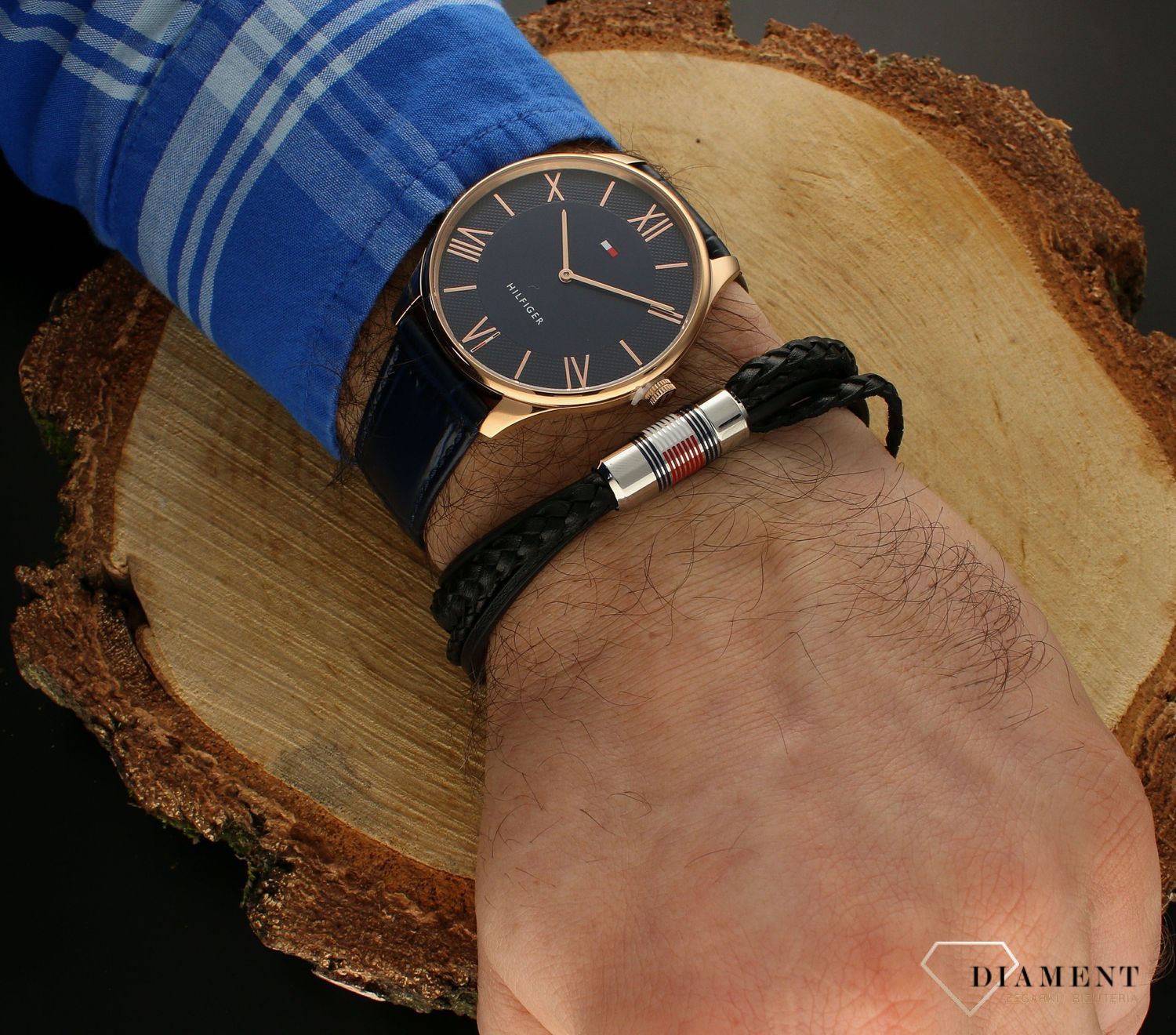 1 Bransoletka męska Tommy Hilfiger czarna 2790426. Bransoletka męska. Markowa biżuteria. Bransoletka męska duża. Bransoletka do zegarka. Biżuteria dla mężczyzny na prezent..jpg