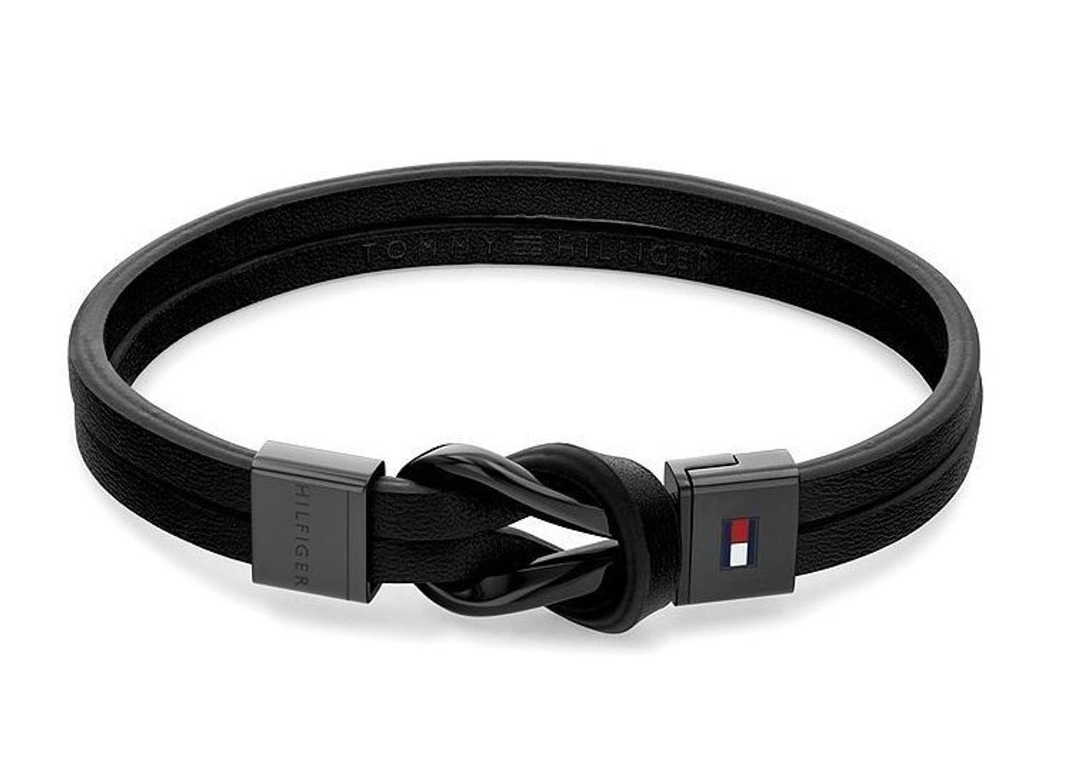 Bransoletka męska Tommy Hilfiger Czarna skóra TH 2790442. Bransoletka.jpg