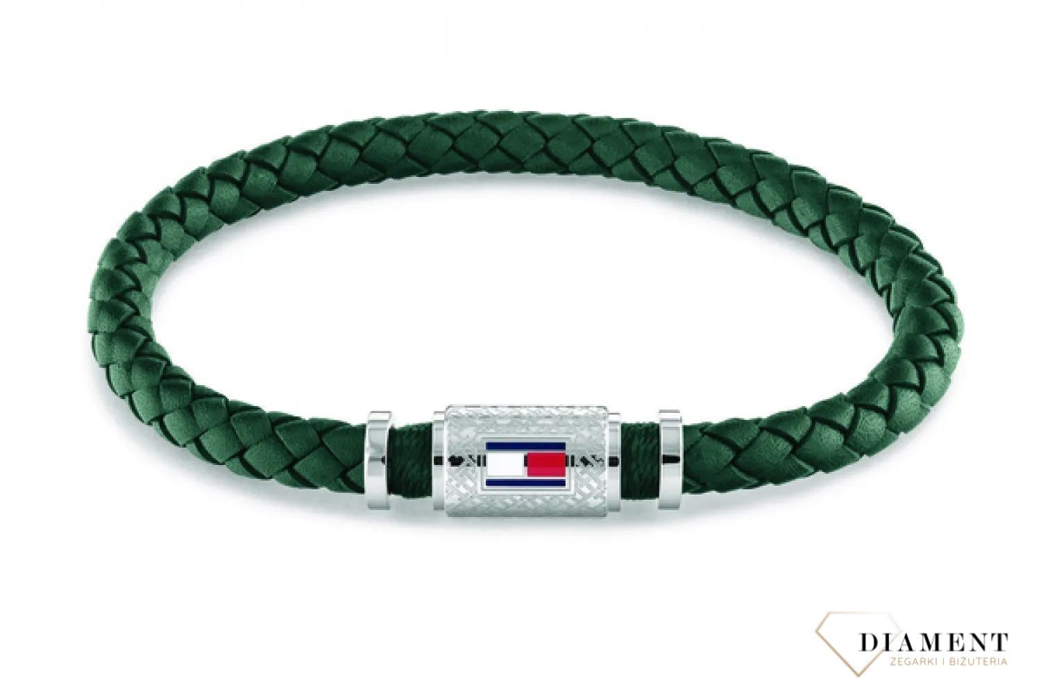 Bransoletka męska Tommy Hilfiger zielona plecionka 2790456.  Bransoletka męska. Markowa biżuteria. Bransoletka męska duża. Bransoletka do zegarka. Biżuteria dla mężczyzny na prezent..jpg