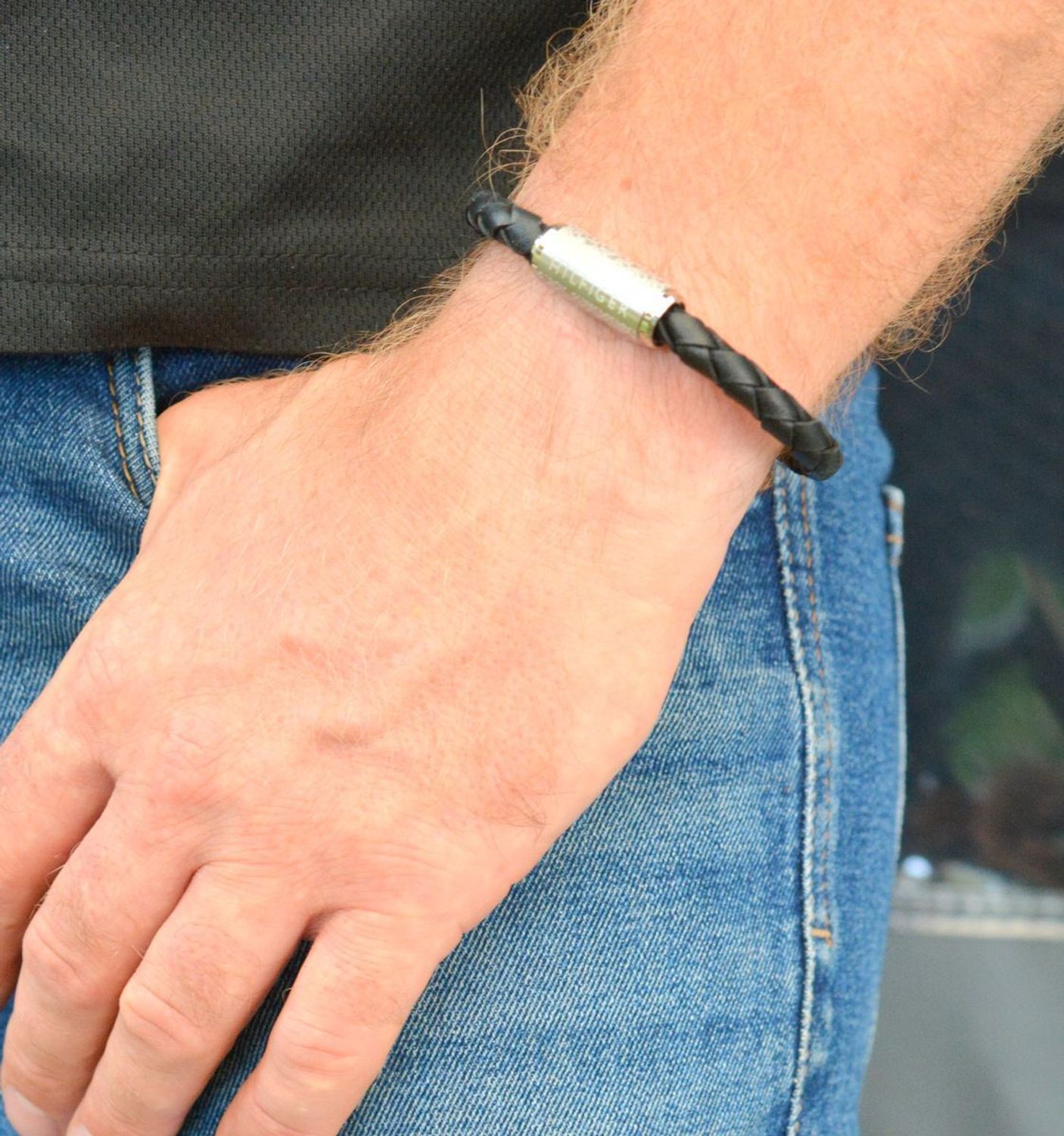 Bransoletka męska Tommy Hilfiger czarna plecionka 2790479. Bransoletka męska plecionka. Męska bransoletka czarna. Oryginalna biżuteria z Tommiego Hilfingera. Męska bransoletka Tommy Hilfiger.33.jpg