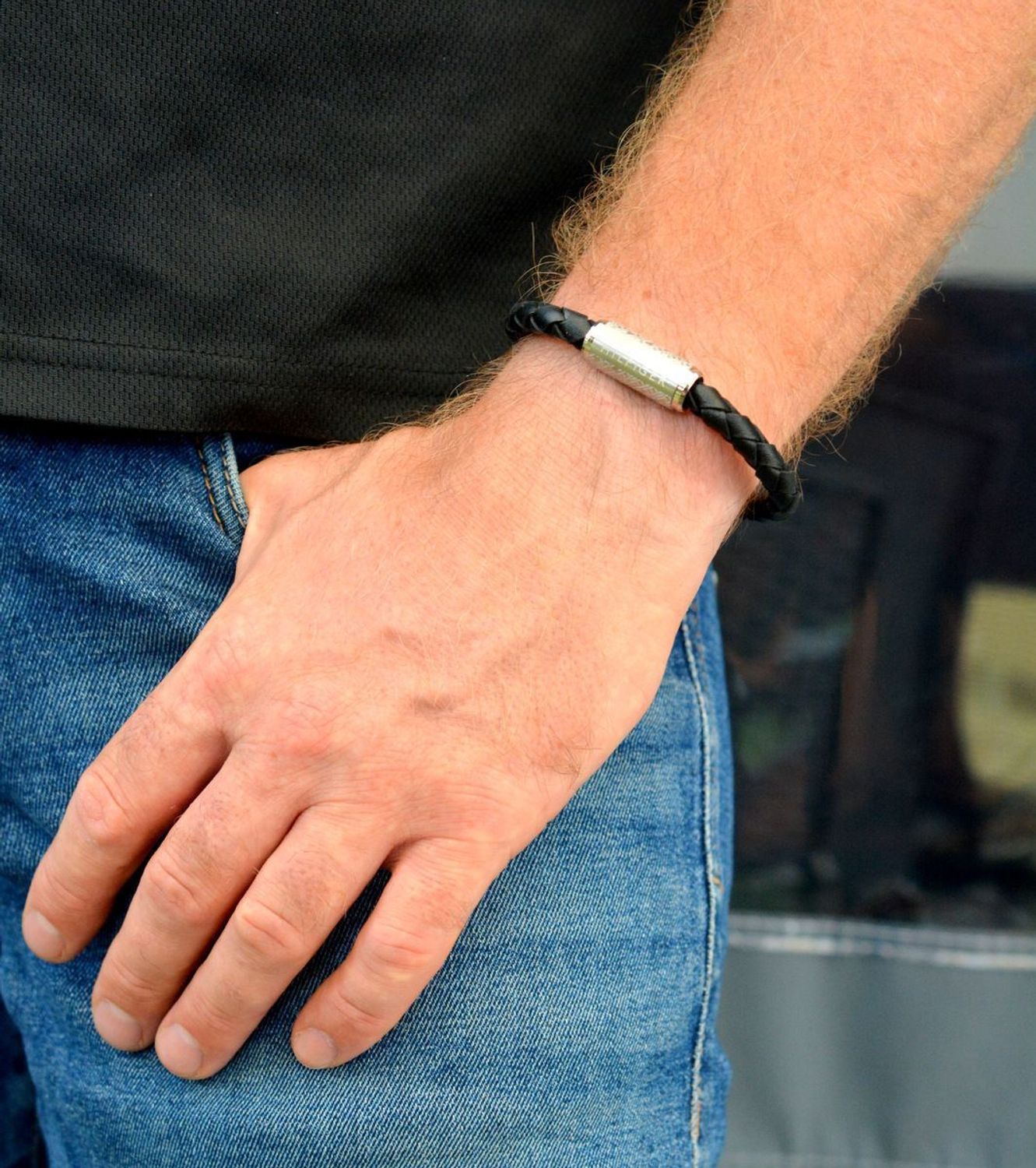 Bransoletka męska Tommy Hilfiger czarna plecionka 2790479. Bransoletka męska plecionka. Męska bransoletka czarna. Oryginalna biżuteria z Tommiego Hilfingera. Męska bransoletka Tommy Hilfiger.33.jpg