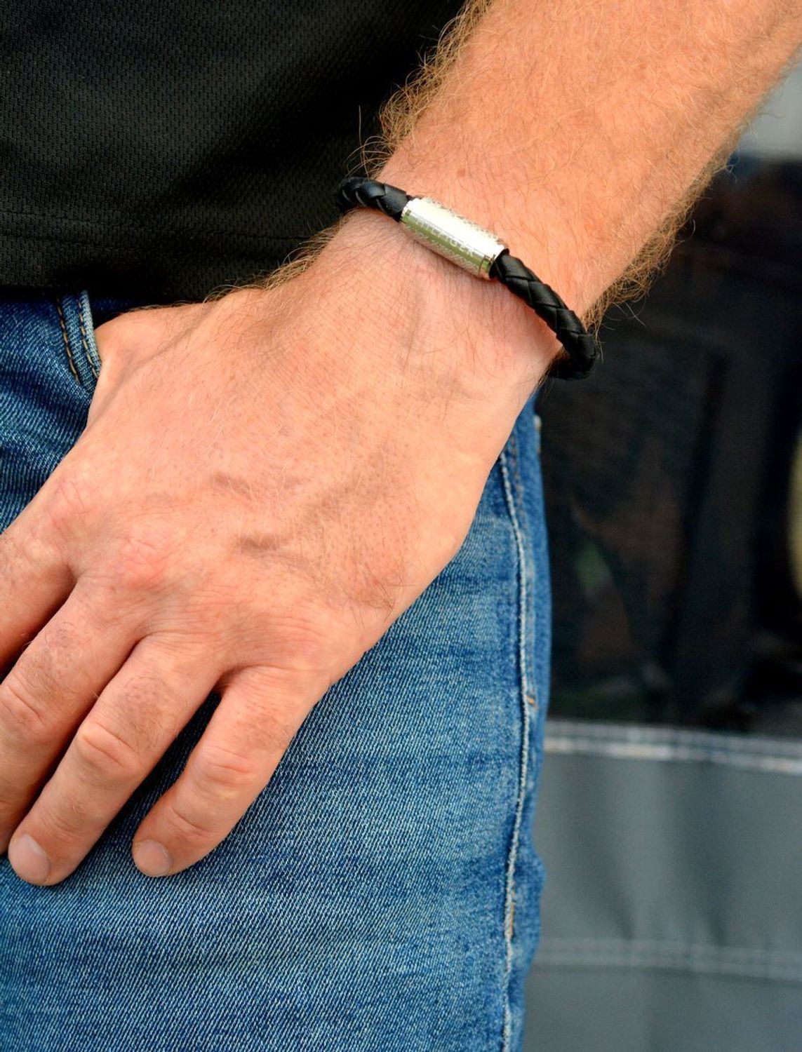 Bransoletka męska Tommy Hilfiger czarna plecionka 2790479. Bransoletka męska plecionka. Męska bransoletka czarna. Oryginalna biżuteria z Tommiego Hilfingera. Męska bransoletka Tommy Hilfiger.33.jpg