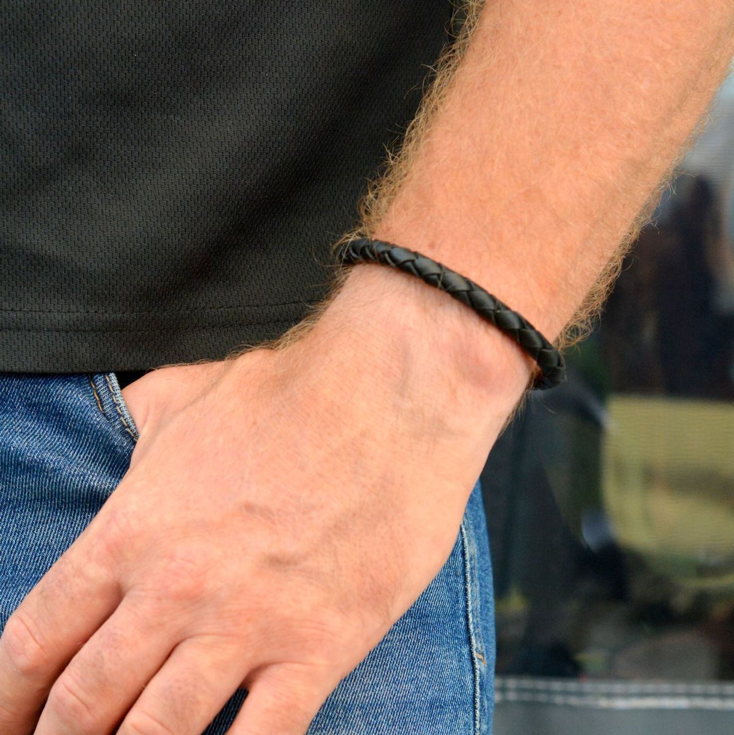 Bransoletka męska Tommy Hilfiger czarna plecionka 2790479. Bransoletka męska plecionka. Męska bransoletka czarna. Oryginalna biżuteria z Tommiego Hilfingera. Męska bransoletka Tommy Hilfiger.33.jpg