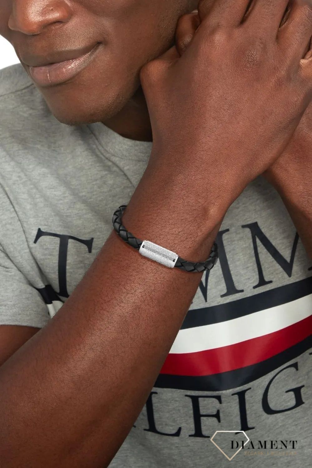 Bransoletka męska Tommy Hilfiger czarna plecionka 2790479. Bransoletka męska plecionka. Męska bransoletka czarna. Oryginalna biżuteria z Tommiego Hilfingera. Męska bransoletka Tommy Hilfiger.33.jpg