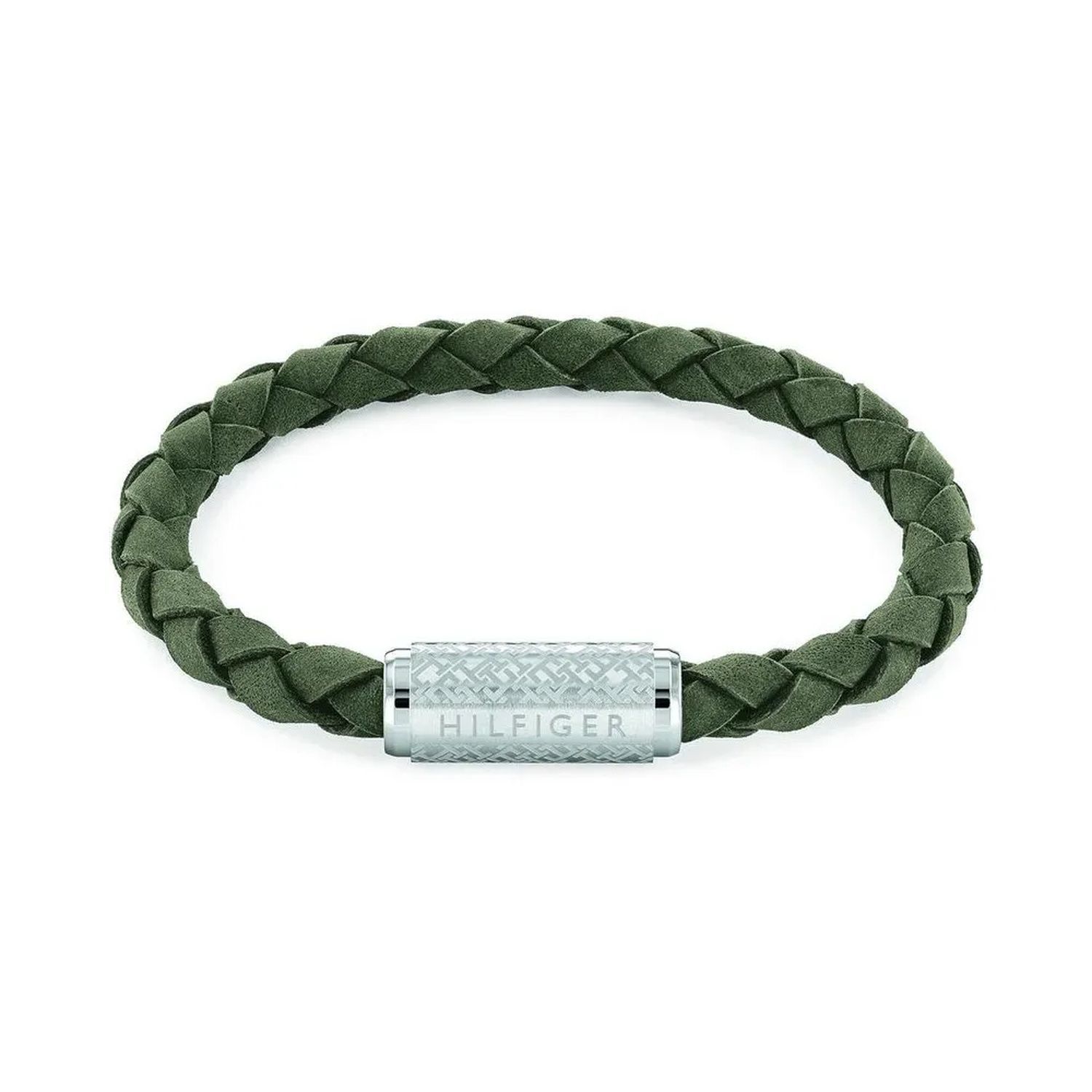 Bransoletka męska Tommy Hilfiger 2790481 – zielona skóra pleciona, 19 cm, 7 mm.jpg