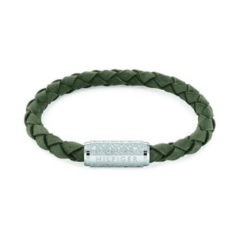 Bransoletka męska Tommy Hilfiger 2790481 – zielona skóra pleciona, 19 cm, 7 mm.jpg