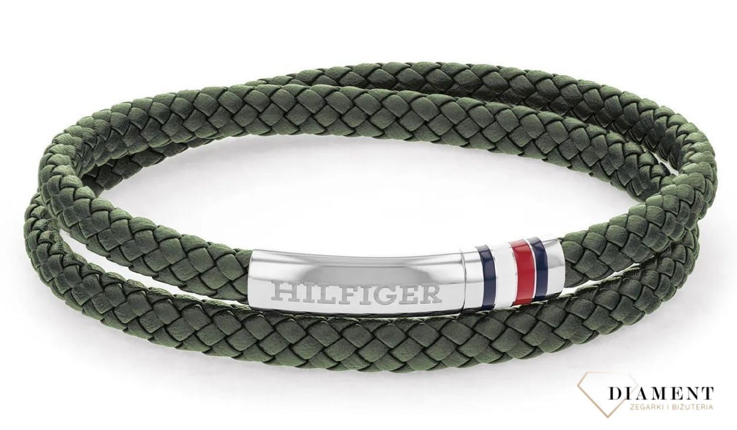 Bransoletka męska Tommy Hilfiger podwójna zielona plecionka 2790550. Bransoletka męska plecionka. Męska bransoletka zielona. Oryginalna biżuteria z Tommiego Hilfingera. Męska bransoletka Tommy Hilfiger. Podwójna bransoletka..jpg