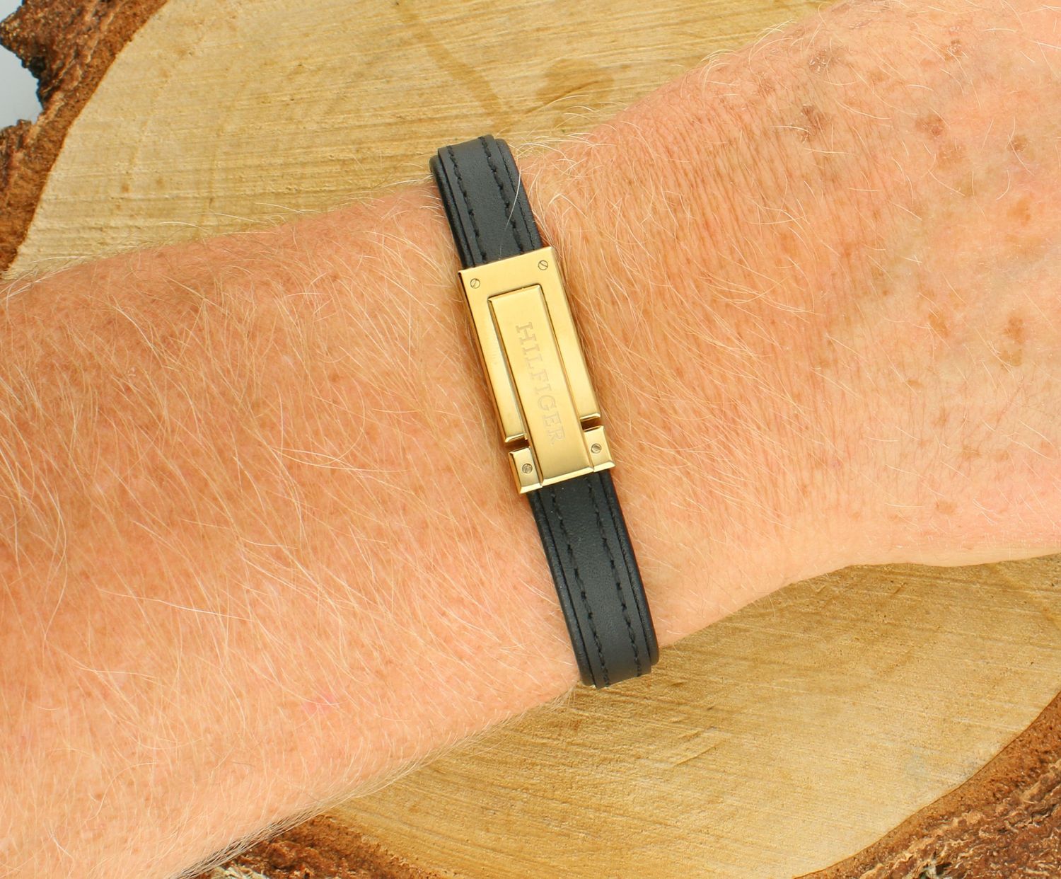 Bransoletka męska Tommy Hilfiger skórzana czarna 2790561.jpg