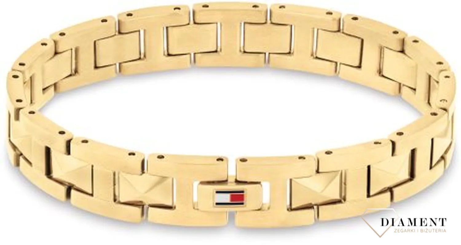 Bransoletka męska Tommy Hilfiger stalowa pozłacana w ćwieki 2790567. Bransoletka męska złota ze stali. Oryginalna biżuteria z Tommiego Hilfingera. Męska bransoletka Tommy Hilfiger. Bransoletka w złotym kolorze męska..jpg
