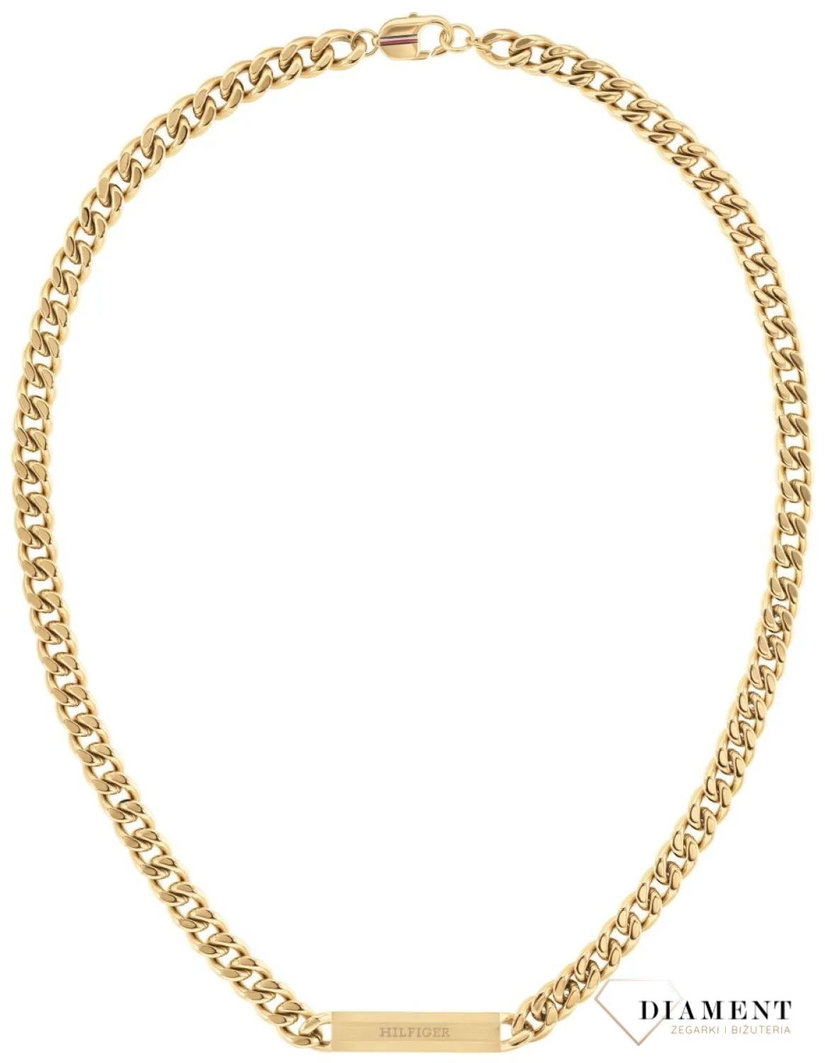 Naszyjnik męski Tommy Hilfiger pancerka z logo 2790578. Logowana biżuteria Tommy Hilfiger to idealny pomysł na prezent dla mężczyzny. złoty naszyjnik pancerka Tommy Hilfiger. Markowa oryginalna biżuteria Tommy Hilfiger..jpg