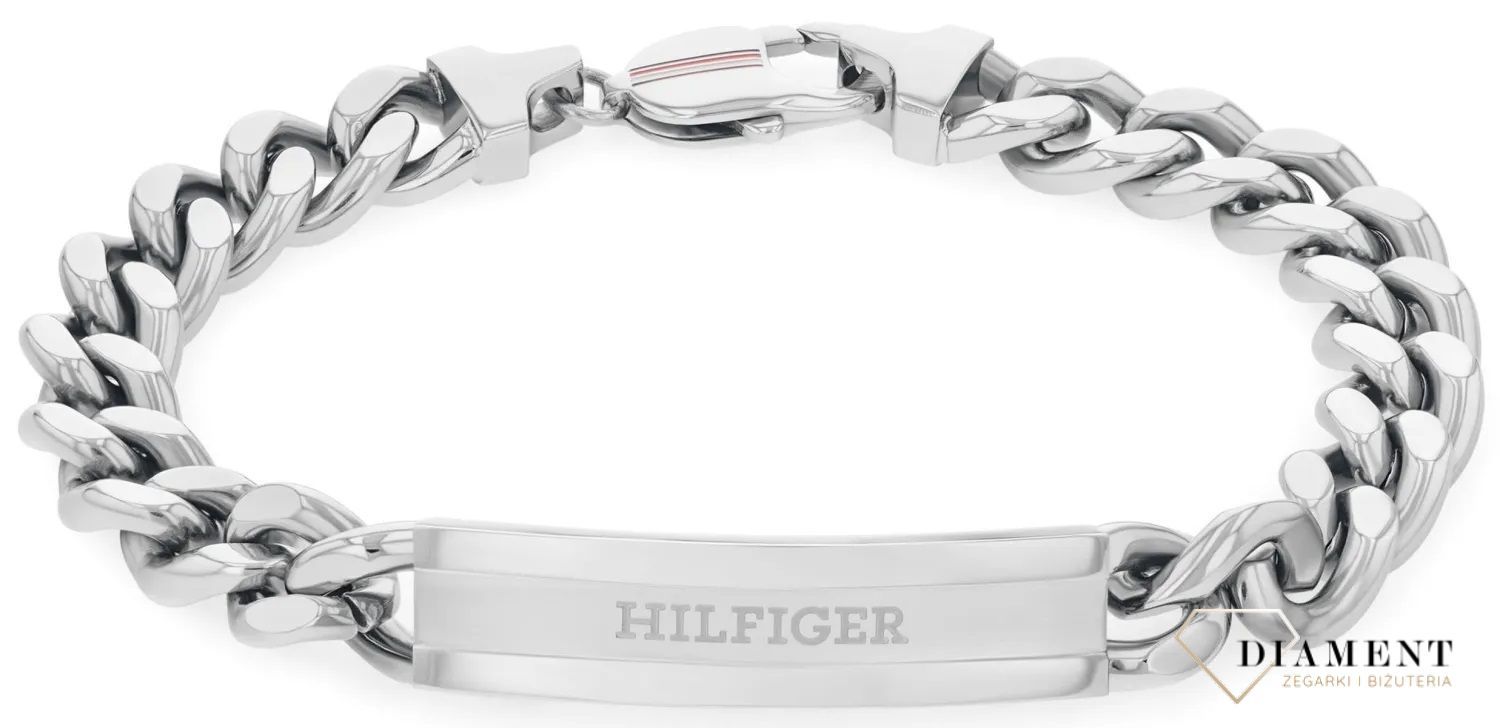 Bransoletka męska Tommy Hilfiger stalowa pancerka 2790579.  Bransoletka męska srebrna. Oryginalna biżuteria z Tommiego Hilfingera. Męska bransoletka Tommy Hilfiger. Bransoletka w srebrnym kolorze męska..jpg