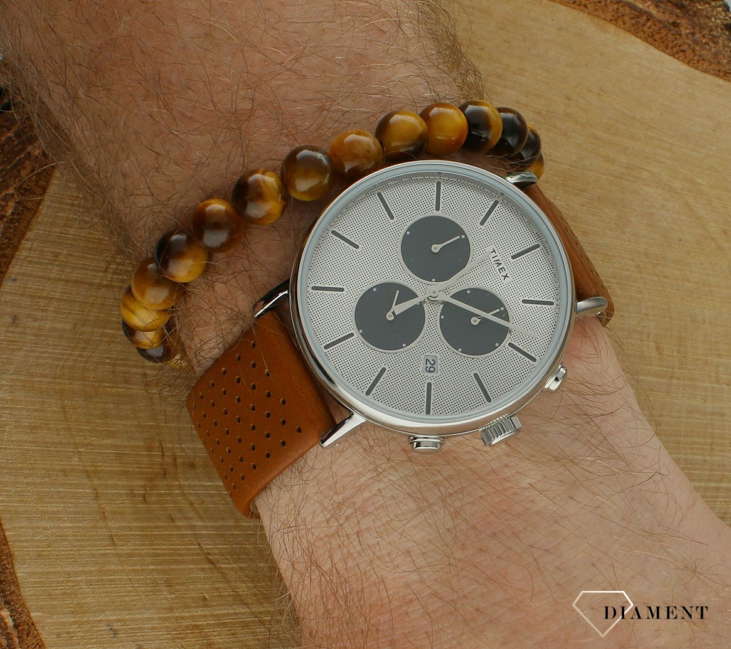 Bransoletka męska Tommy Hilfiger brąz z koralikami Tygrysie oko 2790582. Logowana biżuteria Tommy Hilfiger to idealny pomysł na prezent dla mężczyzny. Bransoletka Tommy Hilfiger z koralików. Markowa oryginalna biżuteria Tommy Hilfiger..jpg