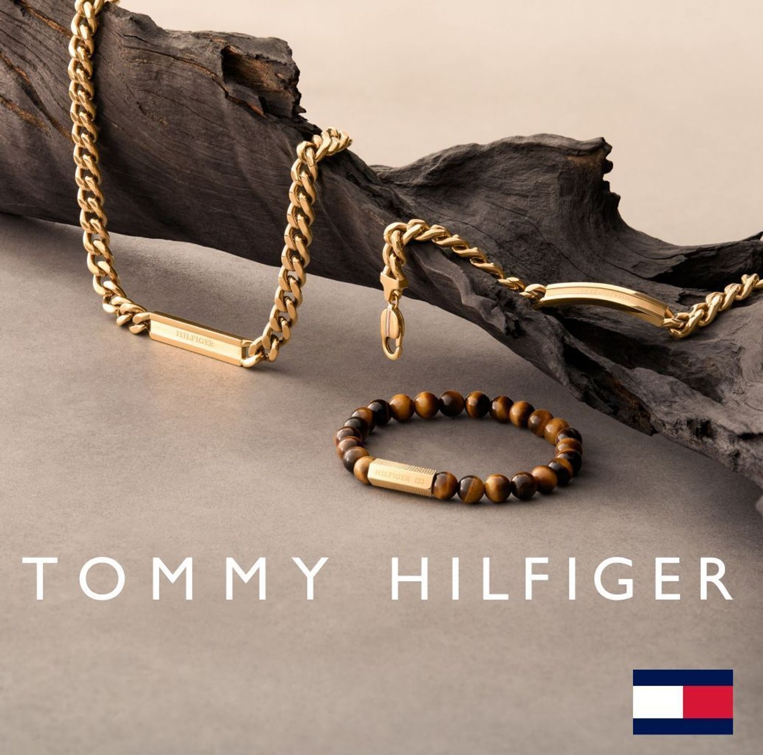 Bransoletka męska Tommy Hilfiger brąz z koralikami Tygrysie oko 2790582. Logowana biżuteria Tommy Hilfiger to idealny pomysł na prezent dla mężczyzny. Bransoletka Tommy Hilfiger z koralików. Markowa oryginalna biżuteria Tommy Hilfiger..jpg