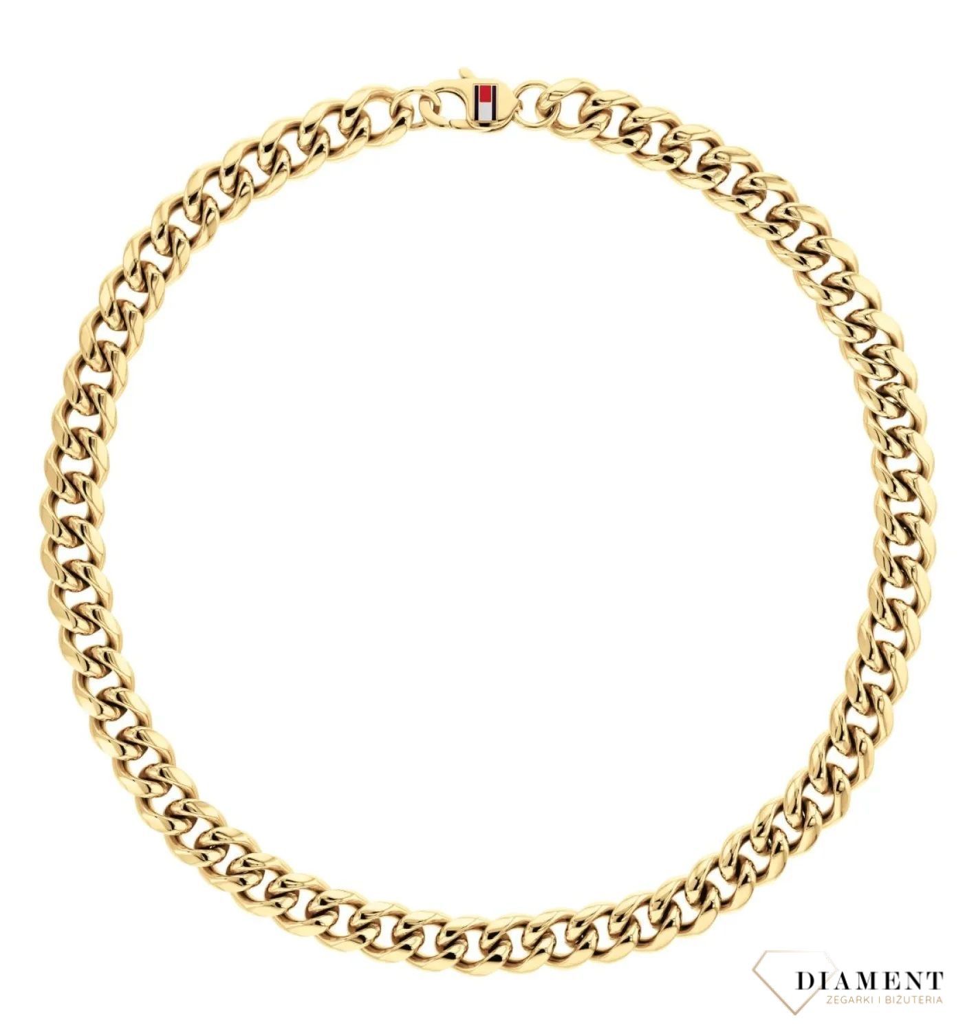 Naszyjnik męski Tommy Hilfiger pozłacany pancerka 2790605. Złoty naszyjnik męski. Krótki naszyjnik męski typu pancerka. Biżuteria męska ze stali. Biżuteria dla mężczyzny Tommy Hilfiger. Oryginalna biżuteria Tommy Hilfiger..jpg