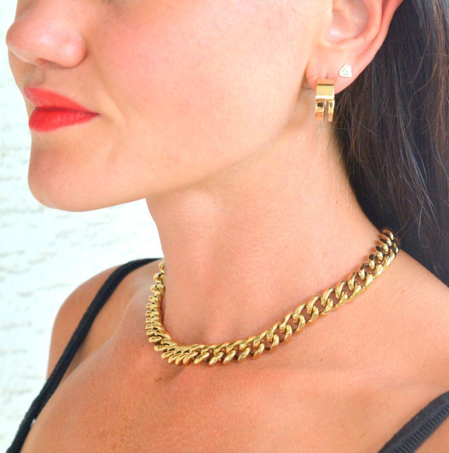 Naszyjnik męski Tommy Hilfiger pozłacany pancerka 2790605. Złoty naszyjnik męski. Krótki naszyjnik męski typu pancerka. Biżuteria męska ze stali. Biżuteria dla mężczyzny Tommy Hilfiger. Oryginalna biżuteria Tommy Hilfiger..jpg