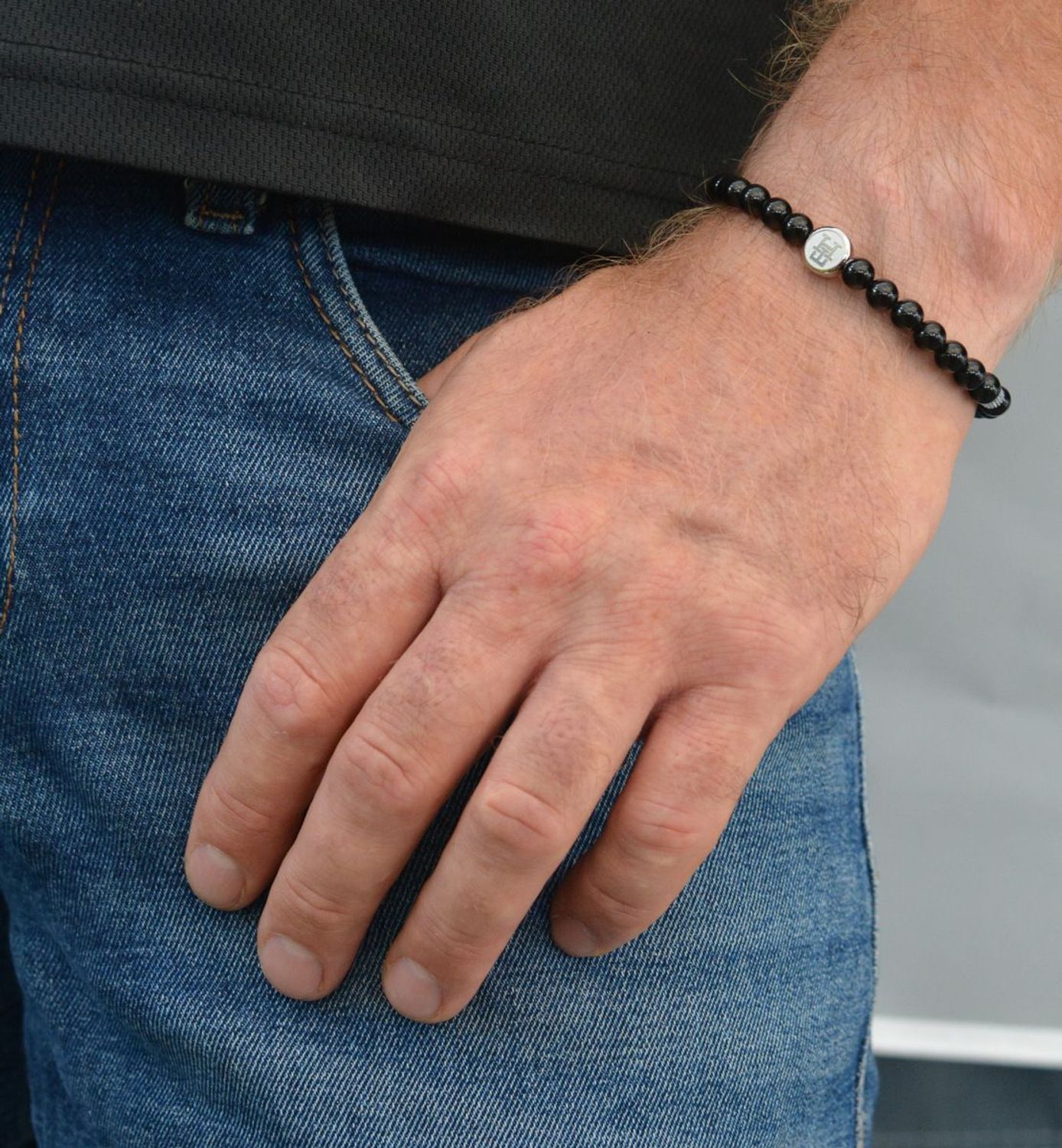 Bransoletka męska Tommy Hilfiger z onyksu 2790609. Męska bransoletka z koralików. Bransoletka dla mężczyzny z kamieniami. Oryginalna biżuteria z Tommiego Hilfingera. Męska bransoletka Tommy Hilfiger..jpg