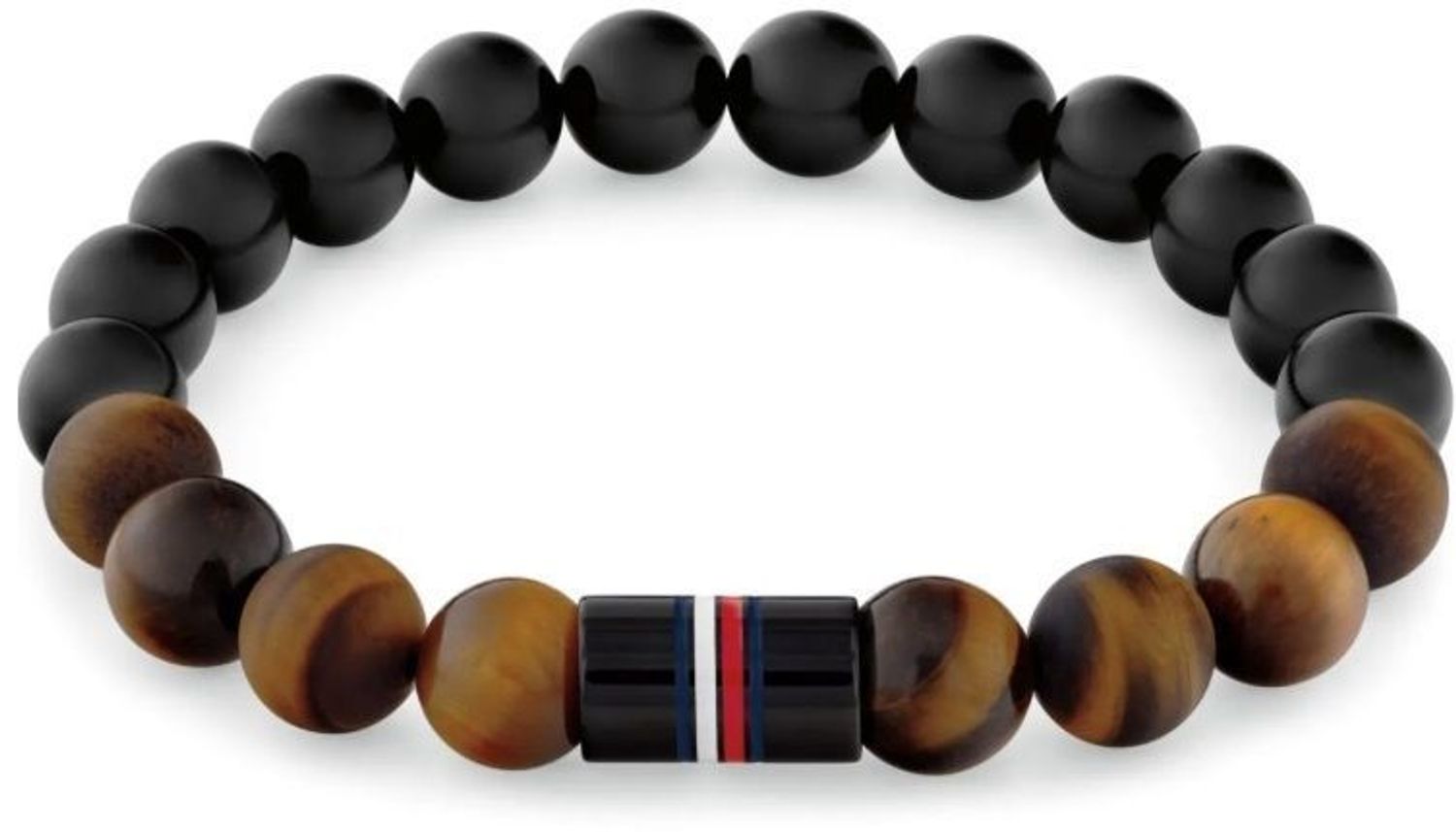 Bransoletka męska Jameson Tommy Hilfiger z Tygrysim Okiem i Onyksem 2790631.jpg