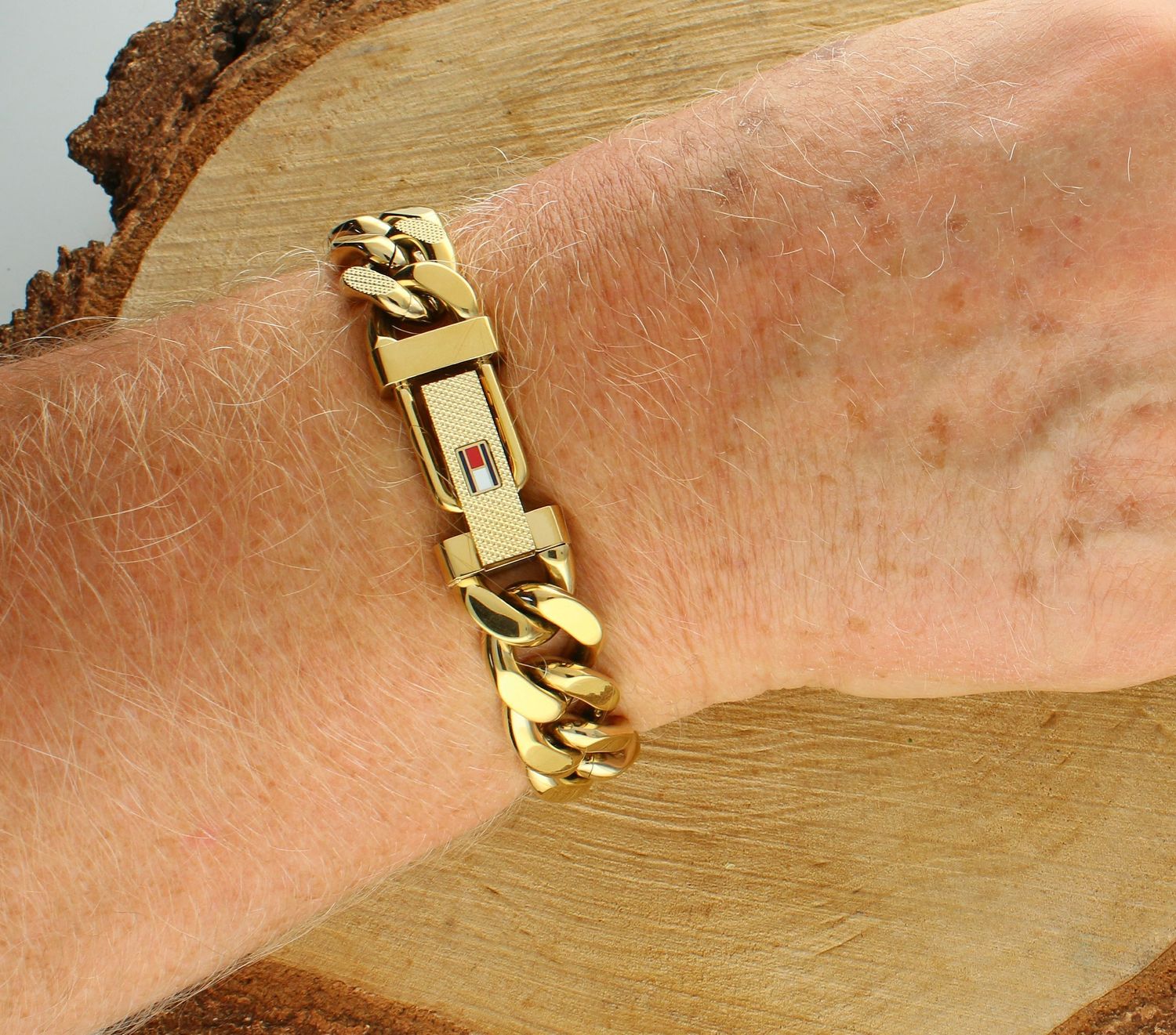 Złota bransoletka męska stalowa Tommy Hilfiger Wild 2790638.jpg