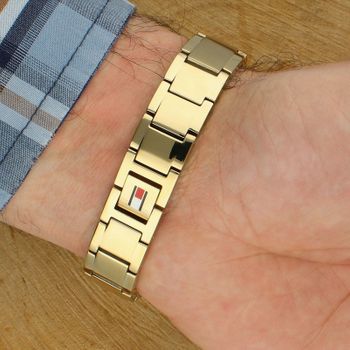 Bransoletka Tommy Hilfiger 2790658 złota stal 21 cm  elegancka męska (3).jpg