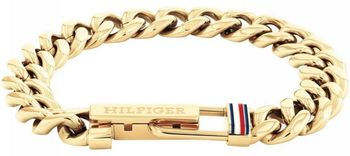 Bransoletka męska Tommy Hilfiger 2790665 – złota stal szlachetna, masywny splot curb chain, zapięcie z logo HILFIGER i styl premium. Dodaj elegancji i pewności siebie swoim stylizacjom.1.jpg
