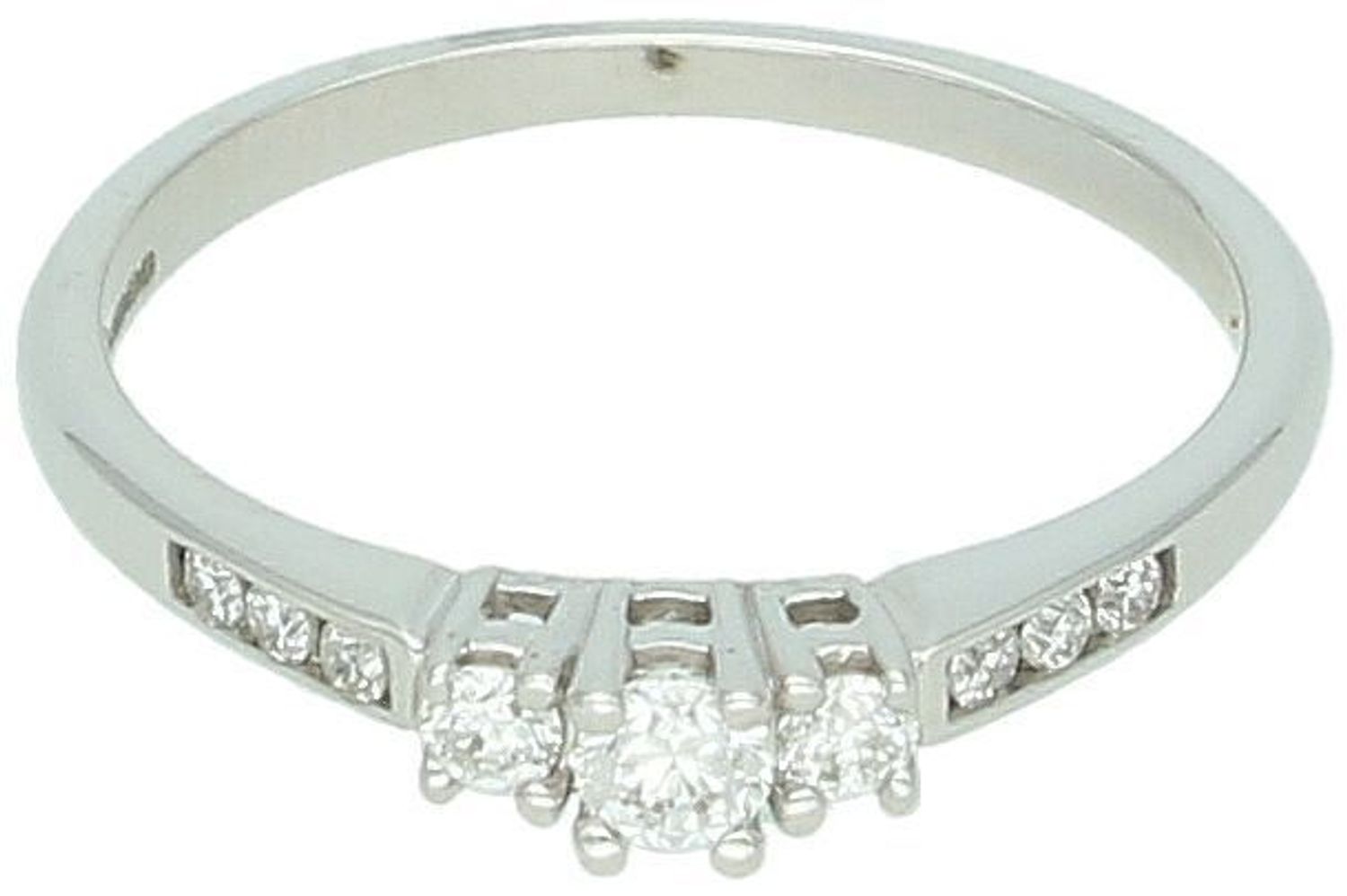 Pierścionek złoty DIAMENT białe złoto, diamenty 0,25 ct rozmiar 14 2809. Piękny pierścionek ozdobiony brylantami o okrągłym kształcie, otulony złotem. Klasyka w najlepszym wydaniu. 1.jpg