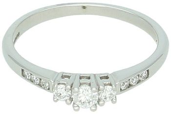 Pierścionek złoty DIAMENT białe złoto, diamenty 0,25 ct rozmiar 14 2809. Piękny pierścionek ozdobiony brylantami o okrągłym kształcie, otulony złotem. Klasyka w najlepszym wydaniu. 1.jpg