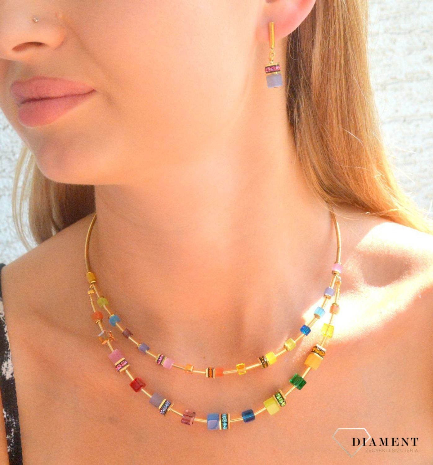 Naszyjnik damski podwójny Coeur de Lion GeoCUBE® Iconic Layer 2810101500 (2).jpg