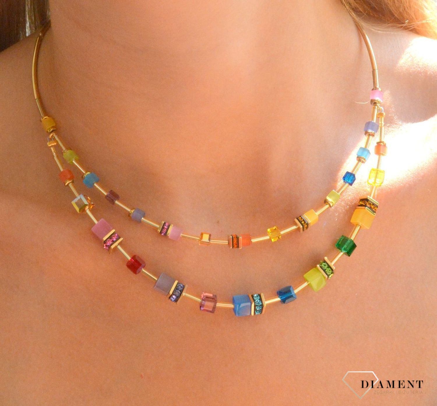 Naszyjnik damski podwójny Coeur de Lion GeoCUBE® Iconic Layer 2810101500 (2).jpg