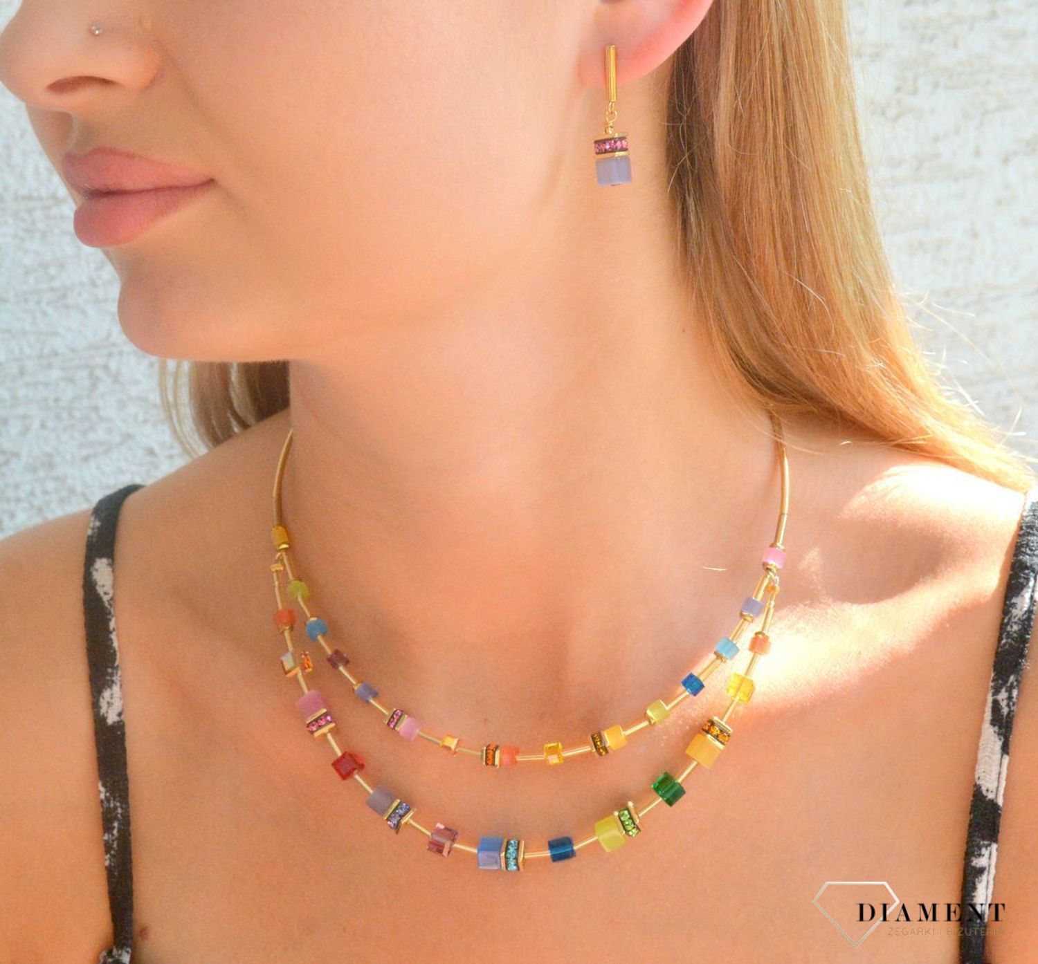 Naszyjnik damski podwójny Coeur de Lion GeoCUBE® Iconic Layer 2810101500 (2).jpg