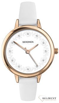Zegarek damski Sekonda ' Biały ornament kwiatowy'  2817.1.jpg