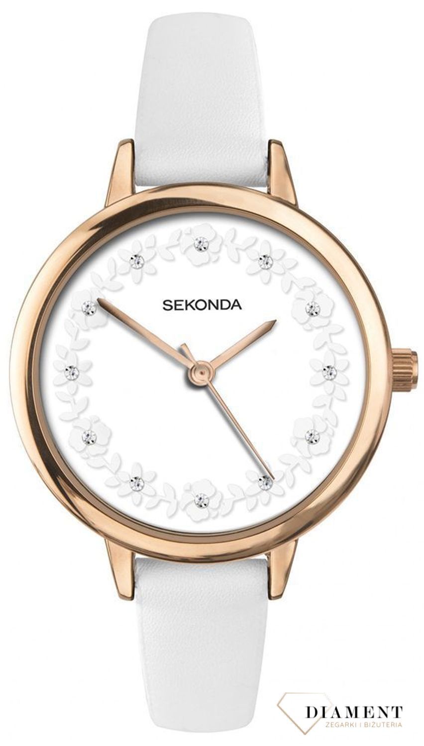 Zegarek damski Sekonda ' Biały ornament kwiatowy'  2817.1.jpg