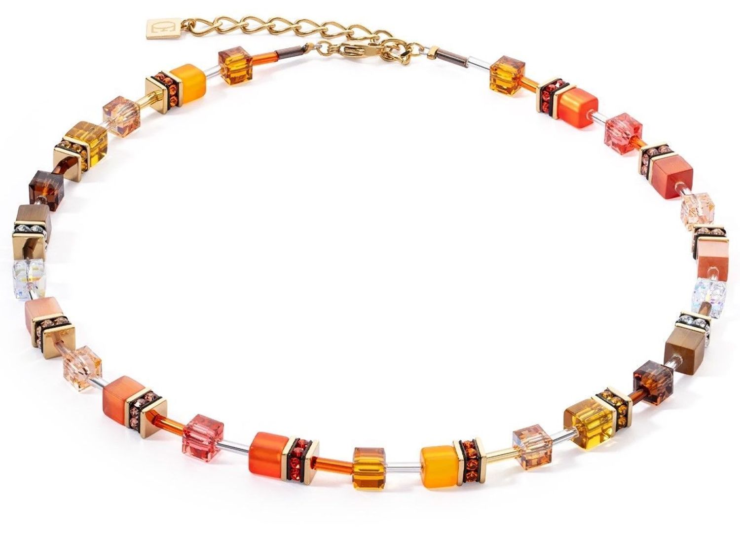 Naszyjnik damski Coeur De Lion GeoCUBE® Iconic złoty zachód słońca 2838100211. Biżuteria na prezent dla mamy. COEUR DE LION to nowy koncept biżuterii, wykonanej ręcznie, przy użyciu naturalnych kamieni. Na prezen.jpg