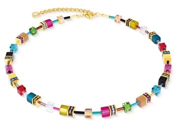 Naszyjnik damski Coeur de Lion 2838101500 GeoCUBE® Iconic Multicolor Joy Goldd (1).jpg