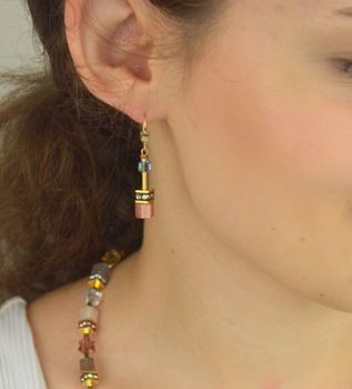 Kolczyki damskie GeoCUBE® Coeur de Lion z tygrysim okiem, onyksem i kryształkami Swarovski® 2838201131. Złoty kolor, bigiel i elegancki styl – idealne na prezent (4).JPG