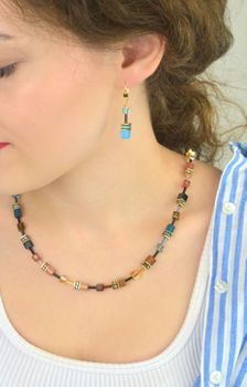 Kolczyki srebrne wiszące Coeur De Lion tygrysie oko 2838201573. Eleganckie kolczyki srebrne Coeur De Lion z tygrysim okiem i kryształami Swarovski®. Ręcznie wykonana biżuteria damska, idealna do każdej stylizacji. O (4).JPG