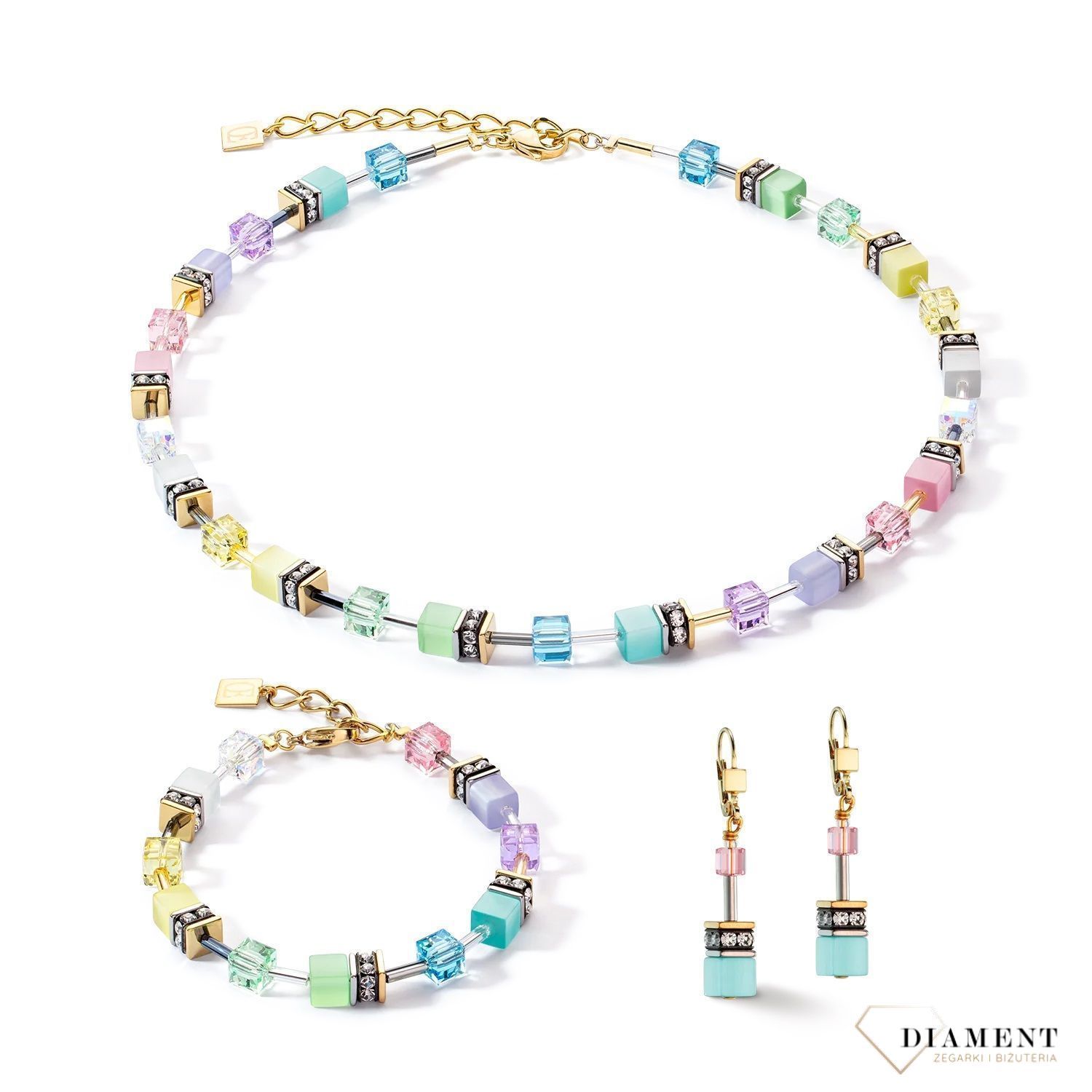 Kolczyki damskie Swarovski Coeur De Lion tygrysie oko 2838201576. Piękne kolczyki z kolekcji GeoCUBE zdobione kamieniem naturalnym tygrysie oko i kryształami Swarovski. Na prezent. Darmowa dostawa..jpg