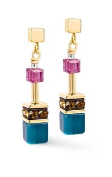 Kolczyki damskie Coeur de Lion 2838211500 GeoCUBE® Iconic Multicolor Boho Goldf (3).jpg