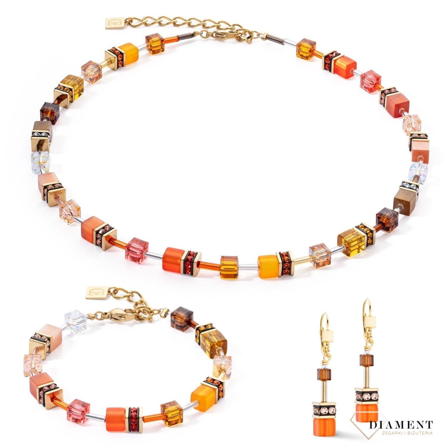 Bransoletka damska Coeur De Lion GeoCUBE® Iconic 2838300211. COEUR DE LION to nowy koncept biżuterii, wykonanej ręcznie, przy użyciu naturalnych kamieni oraz wysokiej jakości materiałów kryształy Swarovski®, kryształ górski, syntetyczne tygrysi.jpg