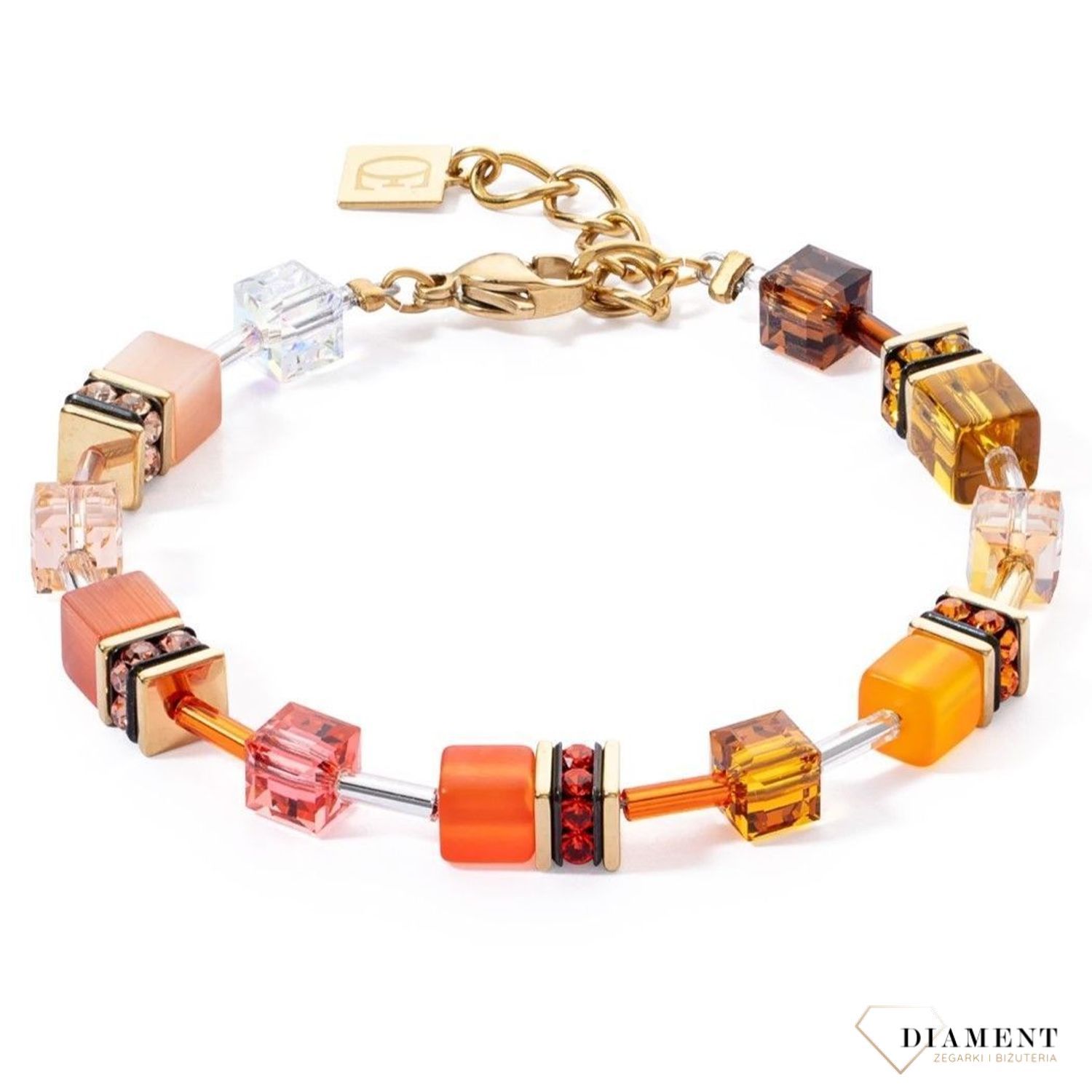 Bransoletka damska Coeur De Lion GeoCUBE® Iconic 2838300211. COEUR DE LION to nowy koncept biżuterii, wykonanej ręcznie, przy użyciu naturalnych kamieni oraz wysokiej jakości materiałów kryształy Swarovski®, kryształ górski, syntetyczne tygrysi.jpg