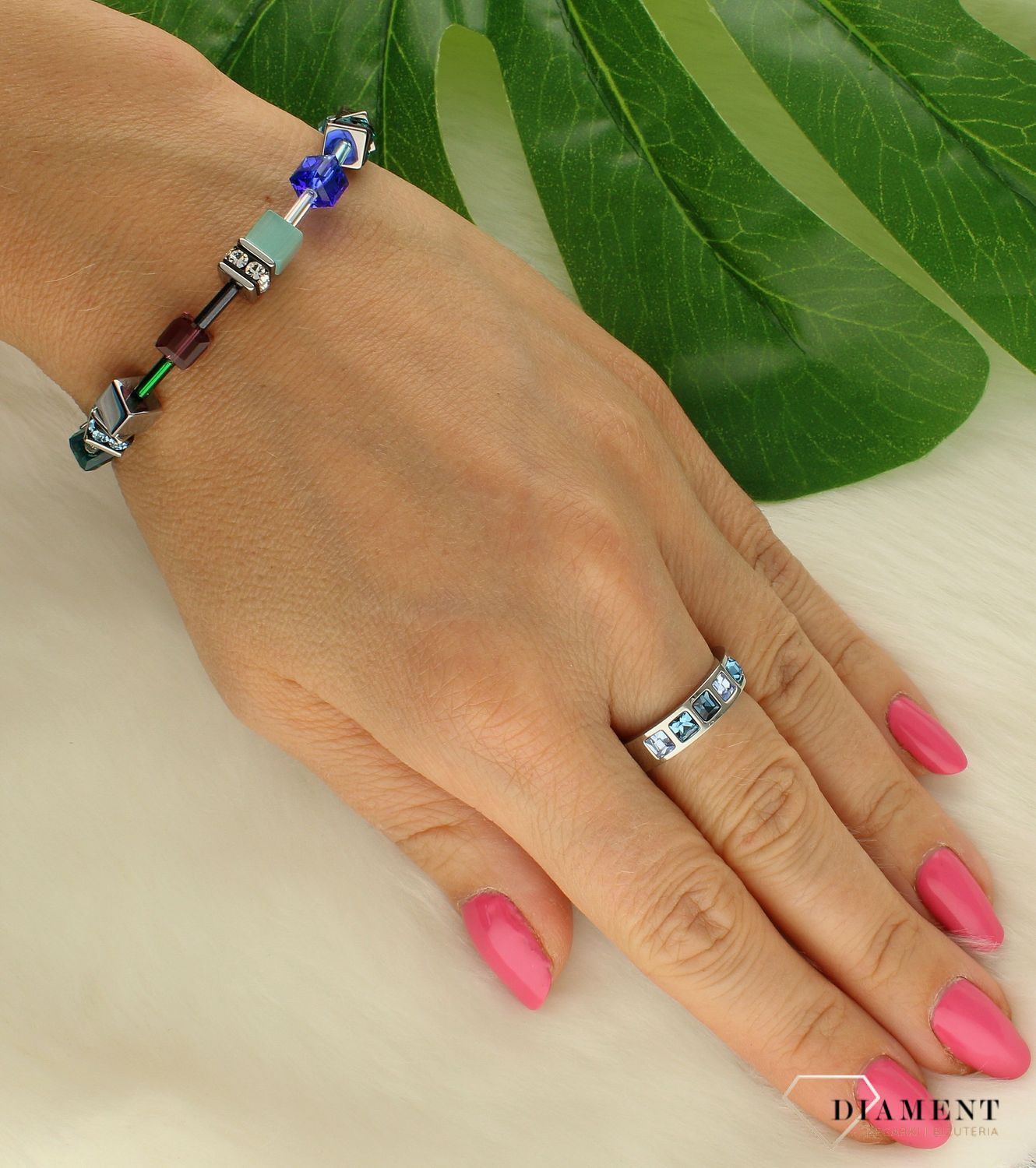 Bransoletka damska Coeur De Lion tygrysie oko hematyt 2838300608. Bransoletka stalowa damska. Bransoletka damska z kamieniami naturalnymi. Bransoletka damska z kryształkami. Bransoletka damska Coeur De Lion idealna na prezent..jpg