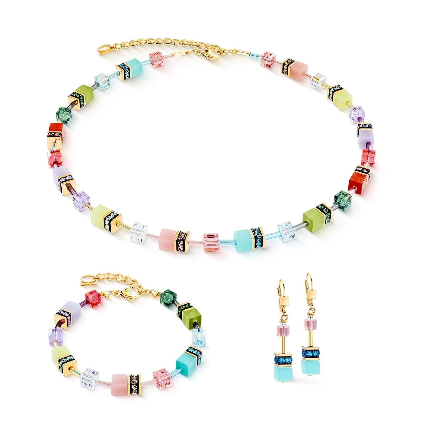 Bransoletka damska Coeur de Lion GeoCUBE® Iconic Spicy Sweetness 2838301584 – złota, multikolor (2).jpg