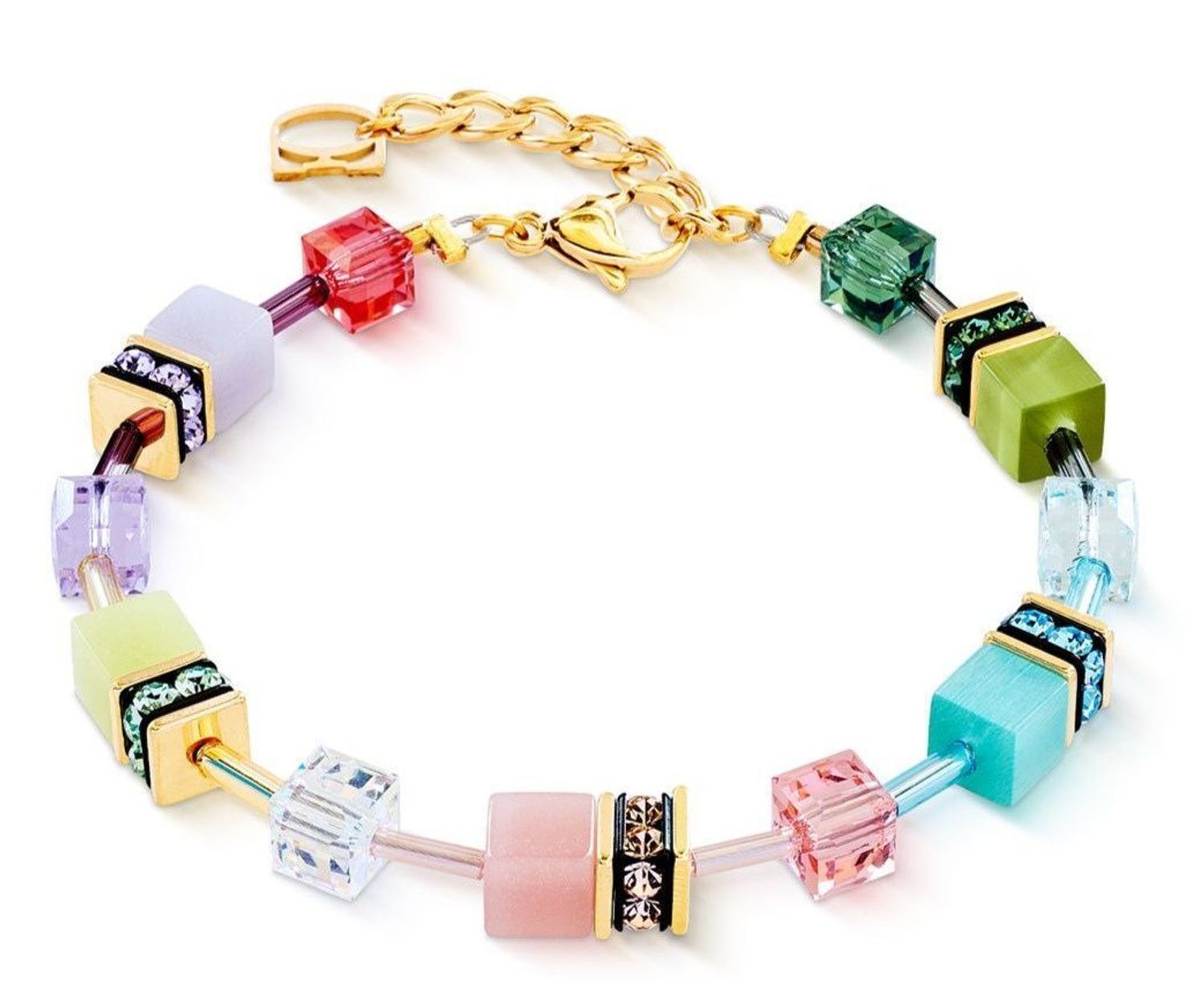 Bransoletka damska Coeur de Lion GeoCUBE® Iconic Spicy Sweetness 2838301584 – złota, multikolor (2).jpg