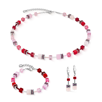 Bransoletka damska Coeur de Lion GeoCUBE® Iconic 2838301903 – czerwona elegancja ze stali chirurgicznejf (1).png