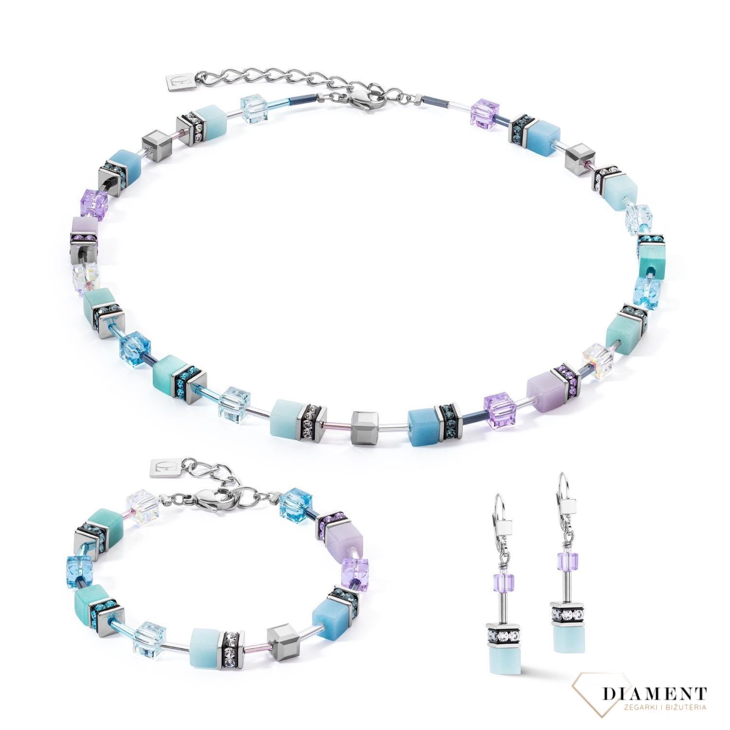 Bransoletka damska Coeur De Lion GeoCUBE® Iconic 2838302026. COEUR DE LION to nowy koncept biżuterii, wykonanej ręcznie, przy użyciu naturalnych kamieni oraz wysokiej jakości materiałów kryształy Swarovski®, perły Swarovski®, kryształ górski.1.jpg