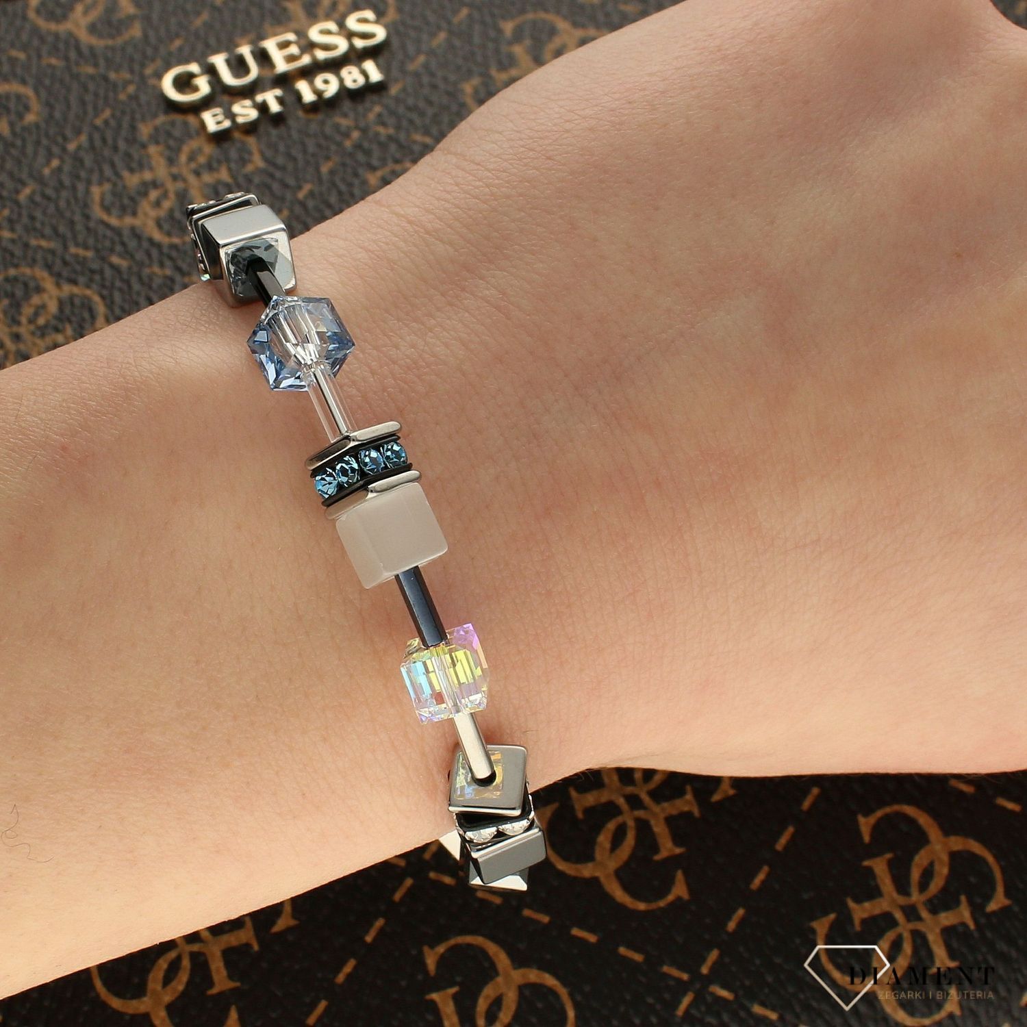 Bransoletka damska Coeur De Lion Turkusowo-Fioletowy Hematyt i Tygrysie oko 2839300608.jpg